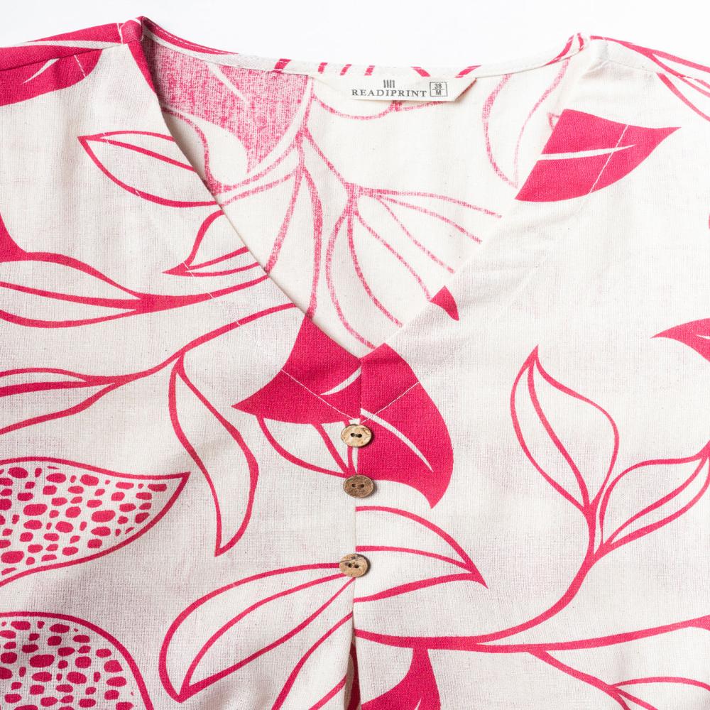 A Line Style Cotton Flex Fabric Pink Color Kurta With Bottom