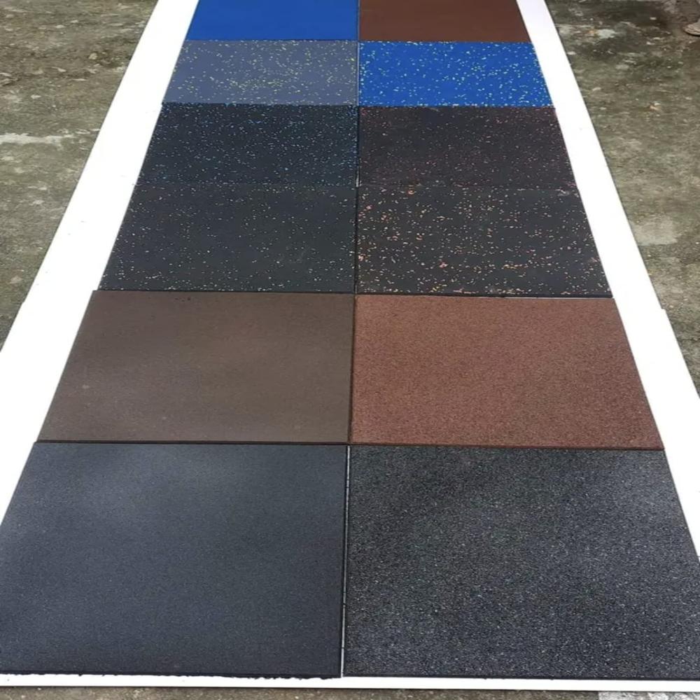 Rubber Flooring Tiles For Gym - Color: Different Available