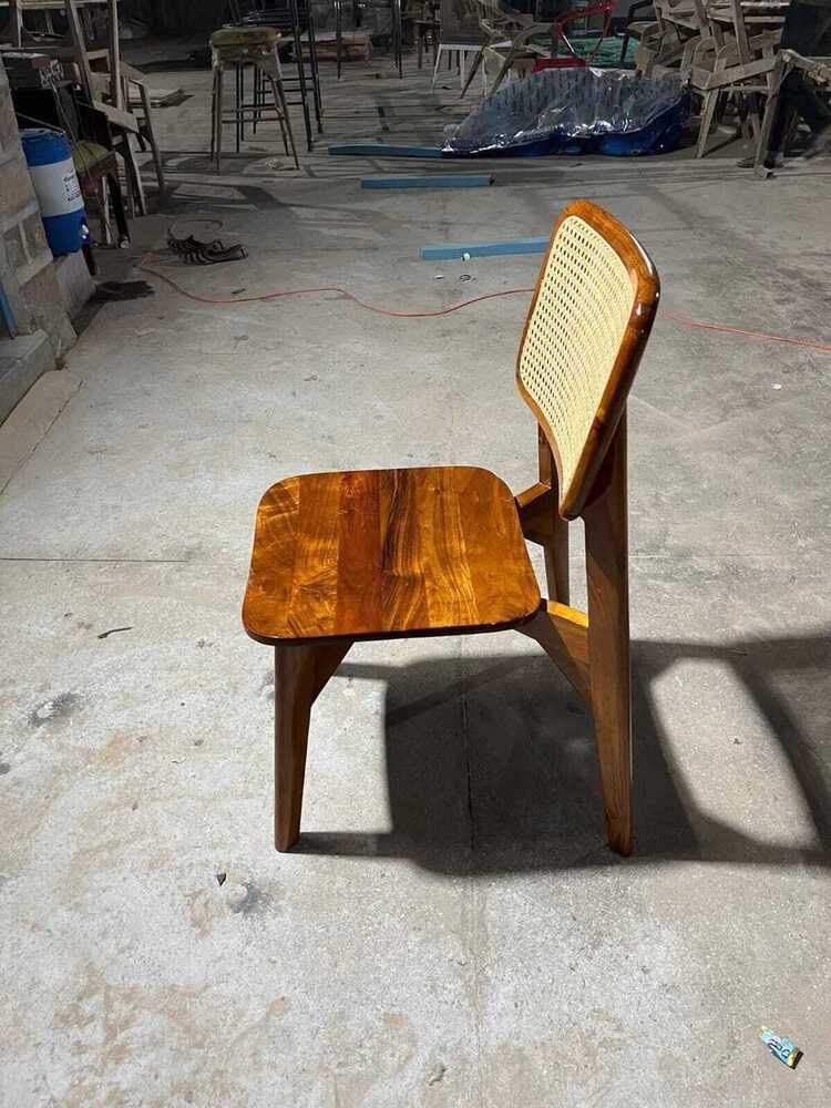 solid wood cene chair