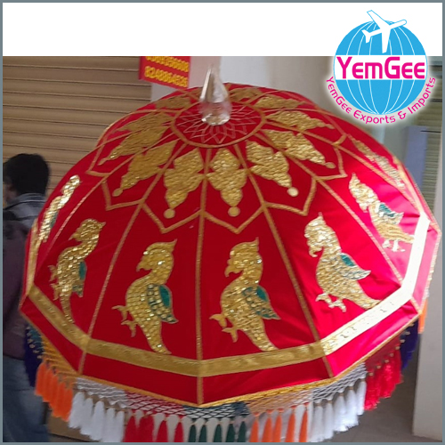 Designer Print Temple Umbrella - Color: Multicolor