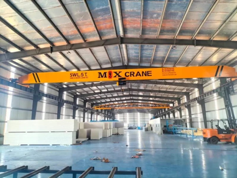 Double Girder Workstation Crane - Load Capacity 6000 Kgs, Span 40-60 Feet, Yellow | Electric Power, Hoist Speed 10-15 M/min, Anti-corrosive Finish