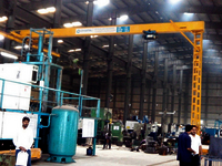 Semi Gantry Crane - Robust Steel, Max 2m Lifting Height, Yellow Paint Coated | 1 To 100 Ton Capacity, Automatic Operation, Industrial Solution