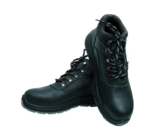 Rival-Hexa Leather Safety Shoes - Color: Black