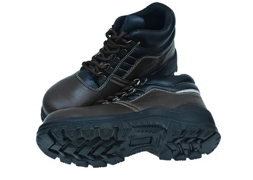 Rival Ba 201-Br Leather Safety Shoes - Color: Brown