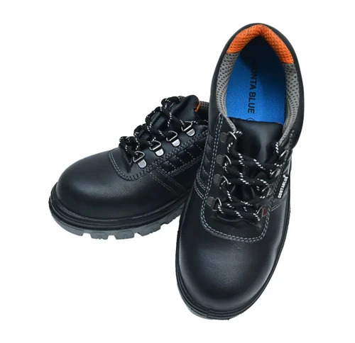 Rival B 201-Blc Leather Safety Shoes - Color: Black