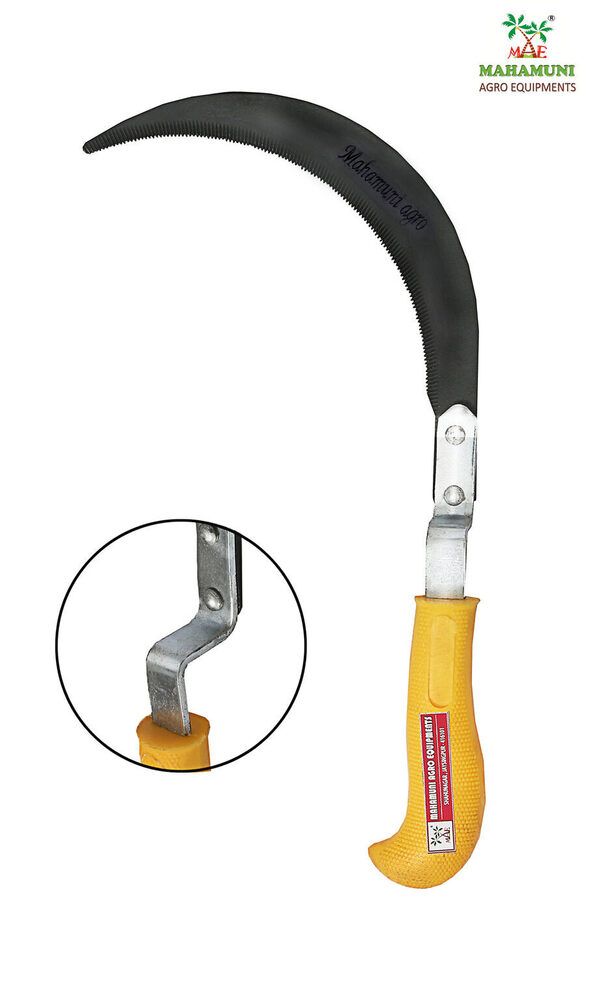 Bend Serrated Sickle - Material: Metal
