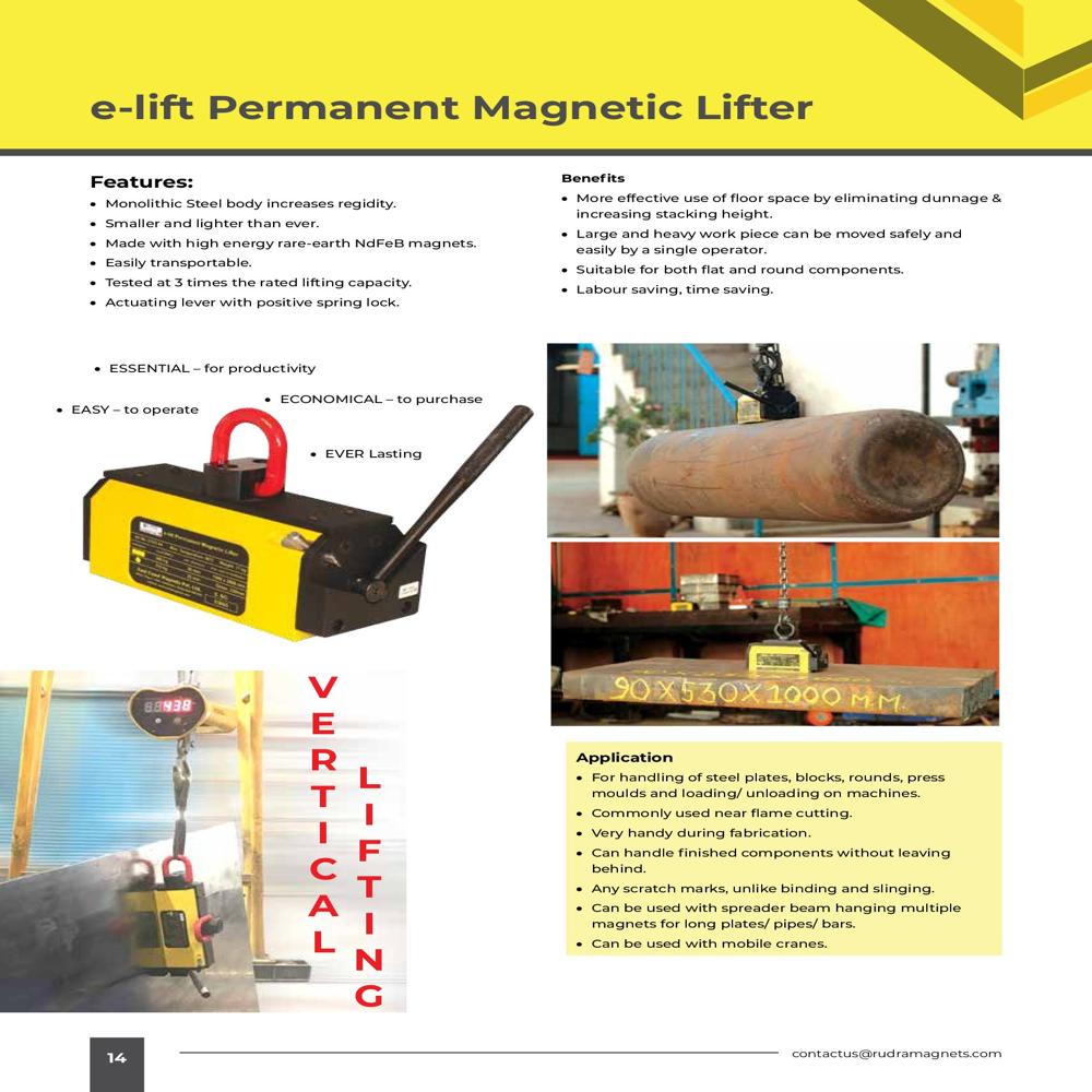 e-lift Permanent Magnetic Lifter