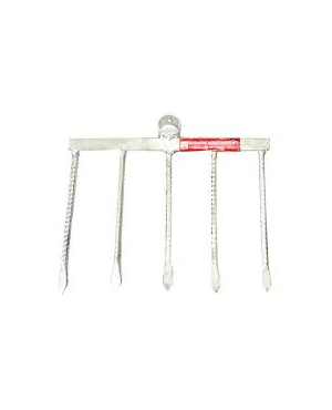 7T Bar Teeth Garden Rake - Color: White