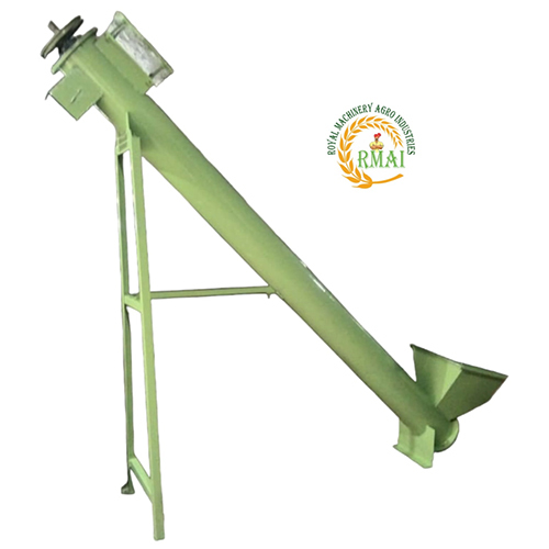 Mild Steel Screw Conveyor Machine - Color: Green