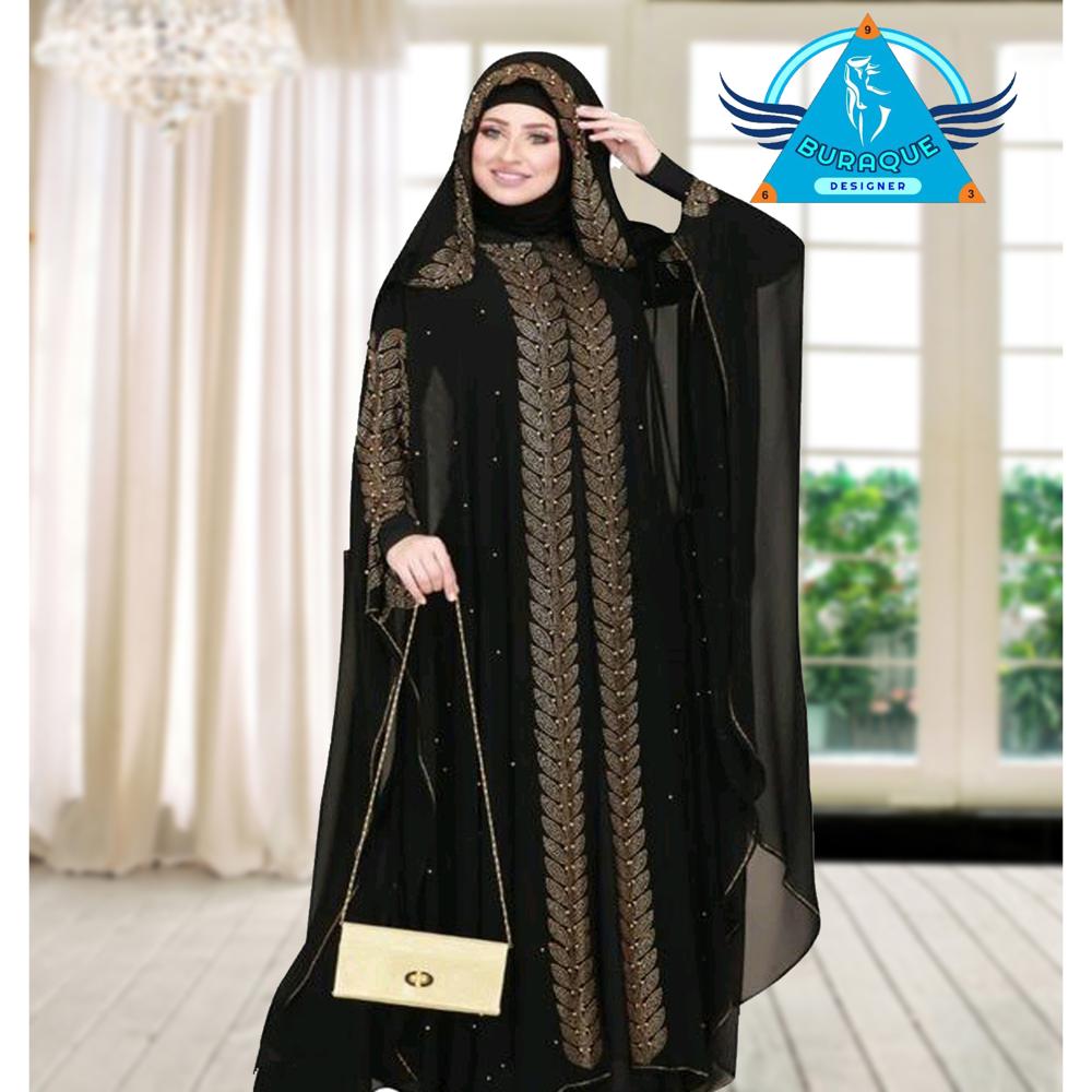 Black  Abaya Beads & Stoned  Burqa For Women Modest Wear Islamic Dubai abaya