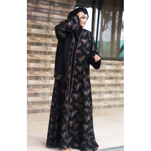 Abaya Printed 2 Stoned Burqa For Women Elegant Modest Wear Burkha Stylish Dubai Abaya