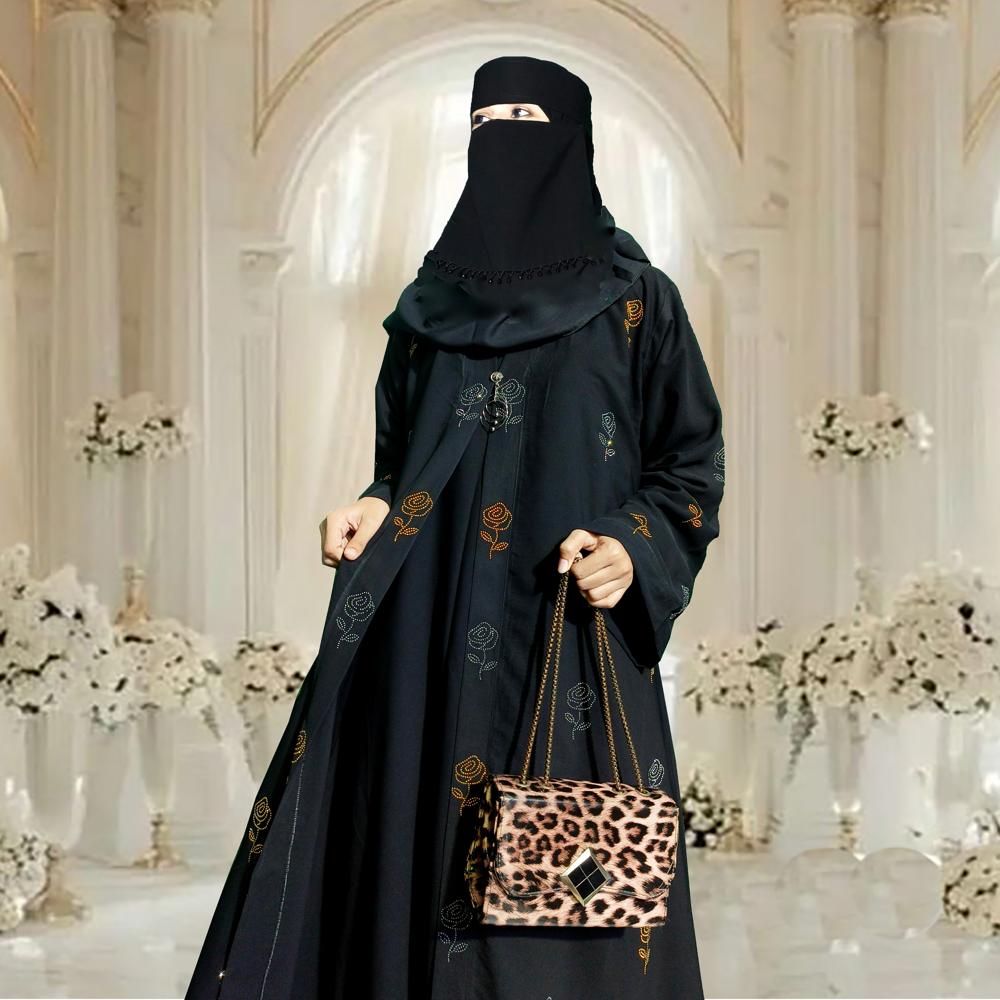 Black Abaya Stone Work For Women Girls Elegant Modest Wear Stylish Dubai Burqa - Feature: High Quality
