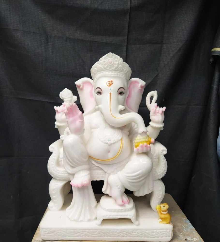 Polished Marble Hanuman Statue - Color: Requirement Based