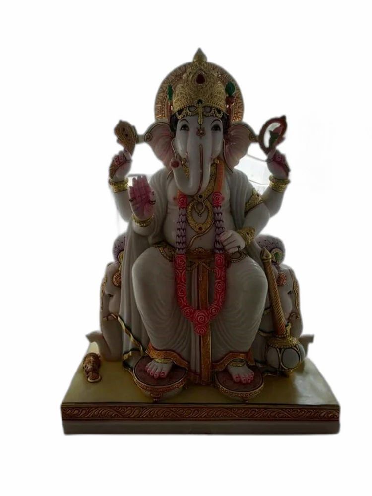 White Marble Ganesh Statue