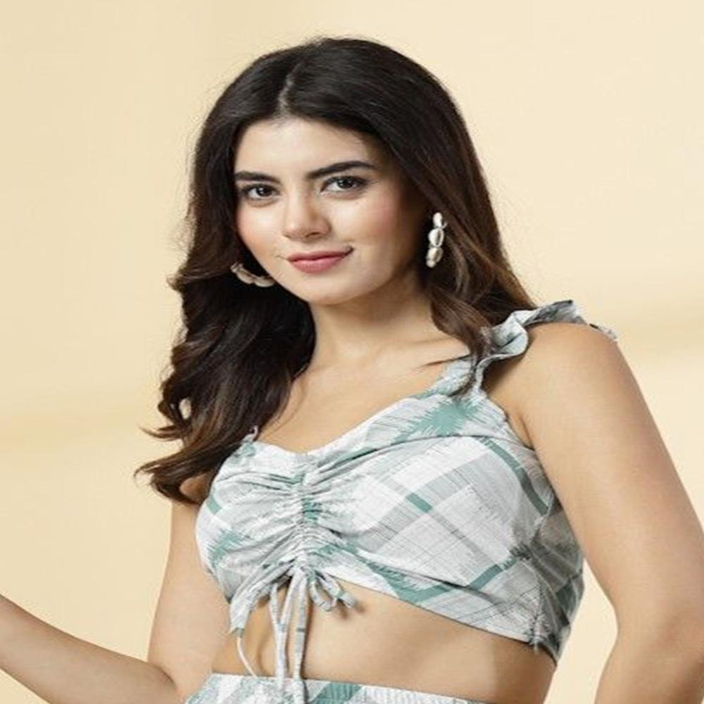 Women Checked Sweetheart