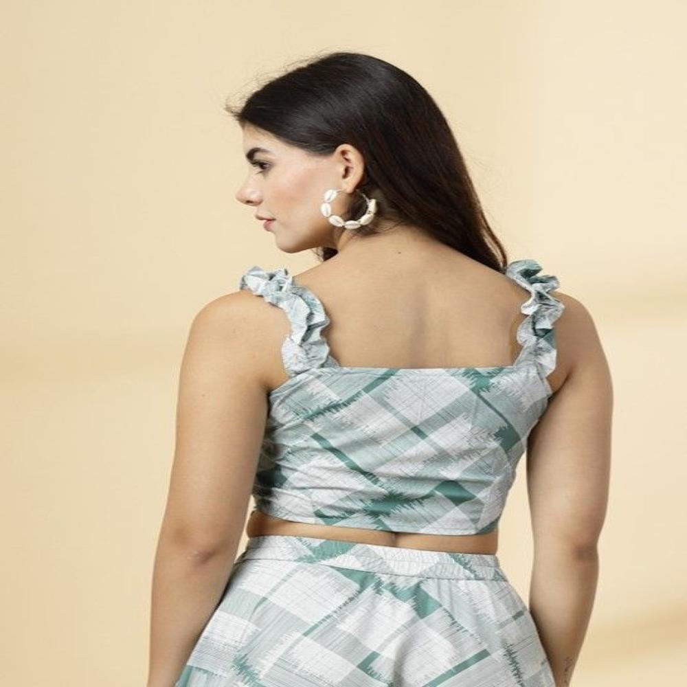 Women Checked Sweetheart