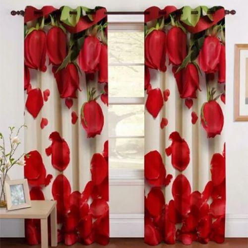 Imported Velvet Digital Printed Curtain - Color: Multicolor
