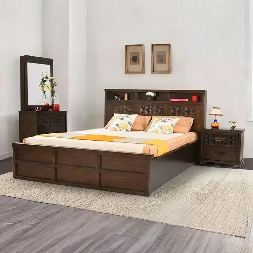 Royaloak Austin American Wooden Queen Bed With Storage - Bd133303-5S - Assembly: Carpenter Assembly
