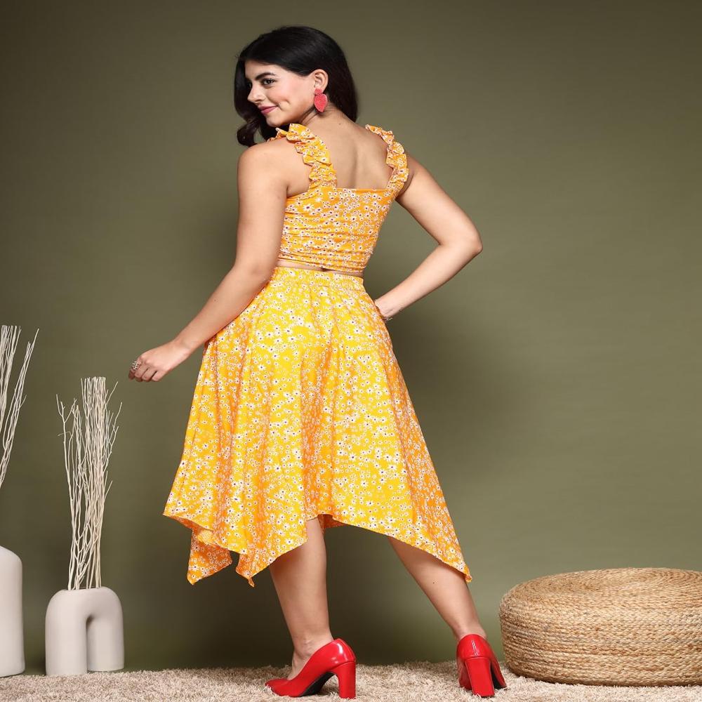 Crop Top And Skirt Set