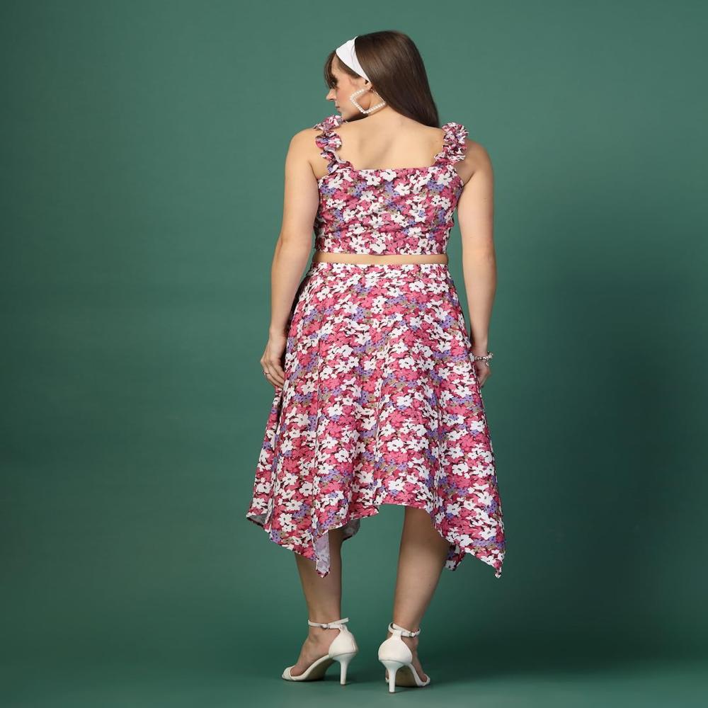 Crop Top And Skirt Set