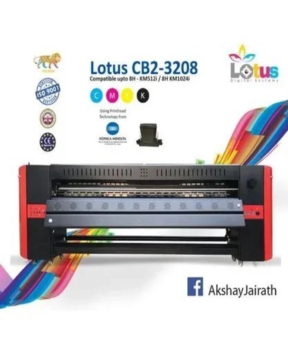 Lotus Cb2-3208 Using Km-512I Digital Solvent Printing Machine - Automatic Grade: Automatic