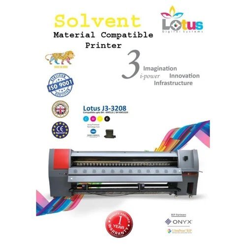 Lotus J3-3208 Using KM-512i Digital Solvent Printing Machine