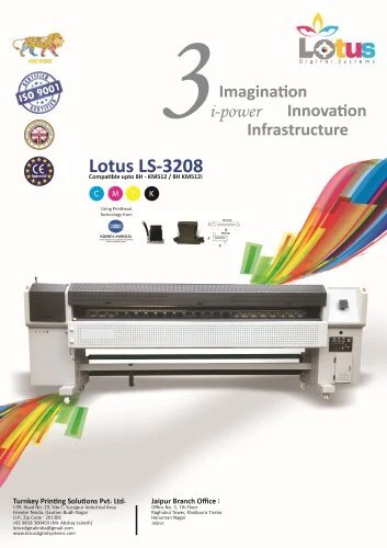 Lotus AL-3208 Using KM-512 Flex Printing Machine.