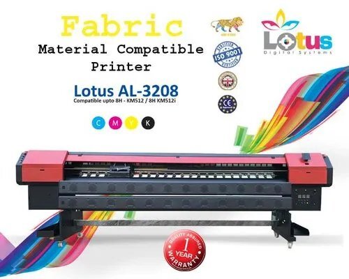 Lotus Fabric Printer AL-3208 Using KM-512