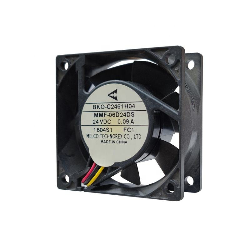 Mitsubishi BKO-C2461H04 MMF-06D24DS-FC1 24V DC 0.09A 2.16W 5.37CFM Ball Bearing Frequency Converter Axial Cooling Fan