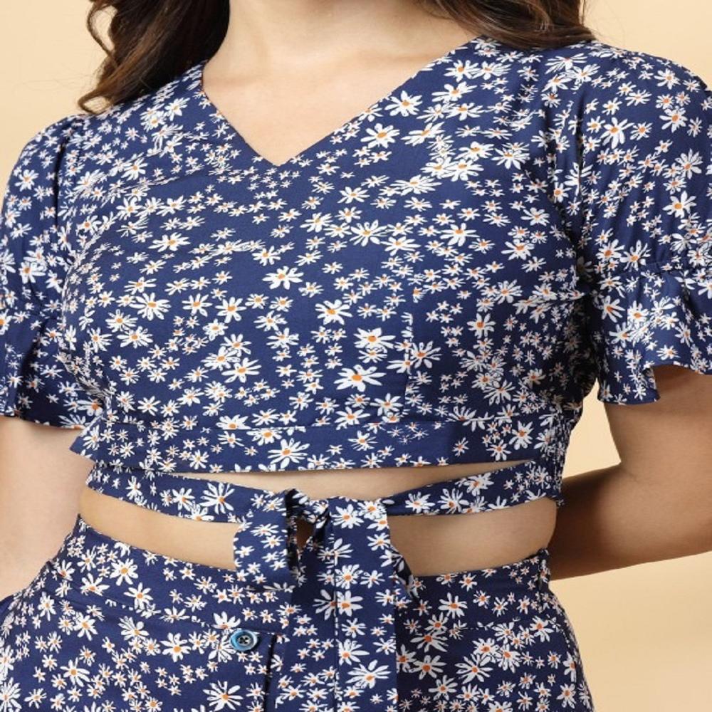 Floral Print Crop Regular Top