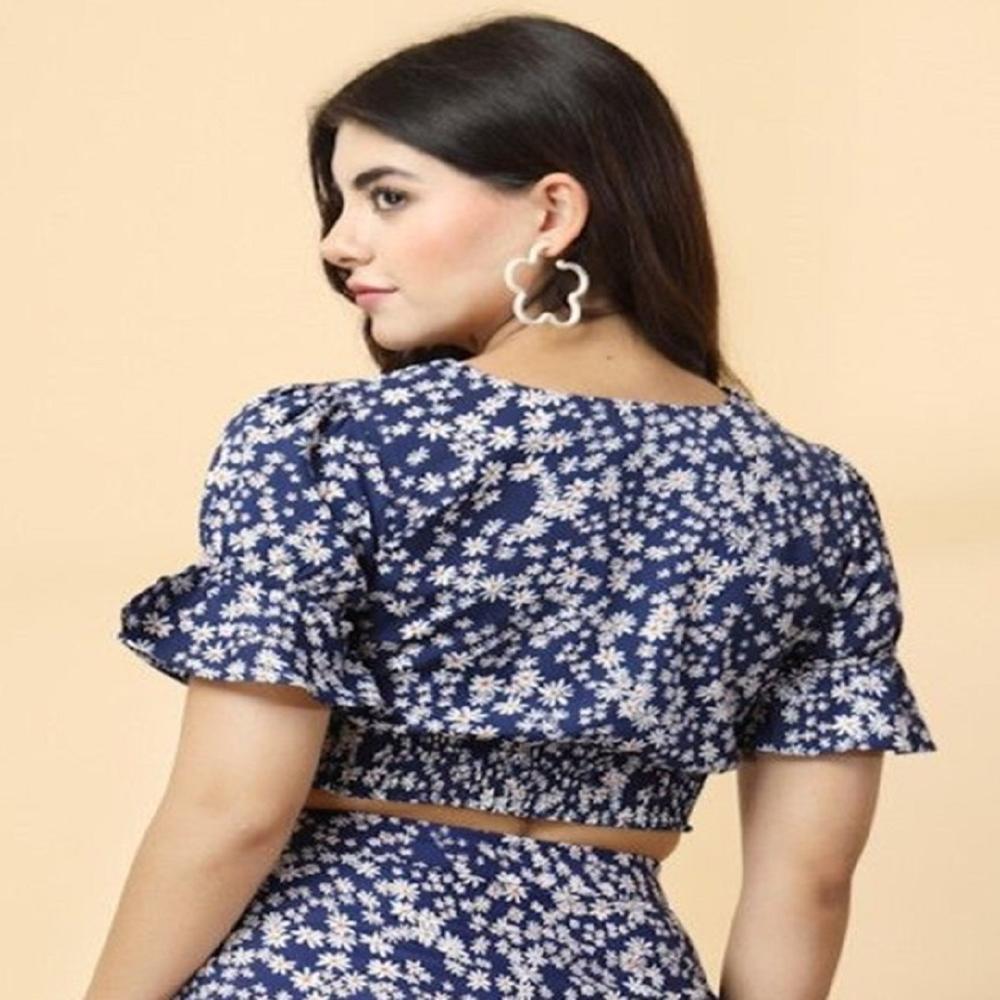 Floral Print Crop Regular Top