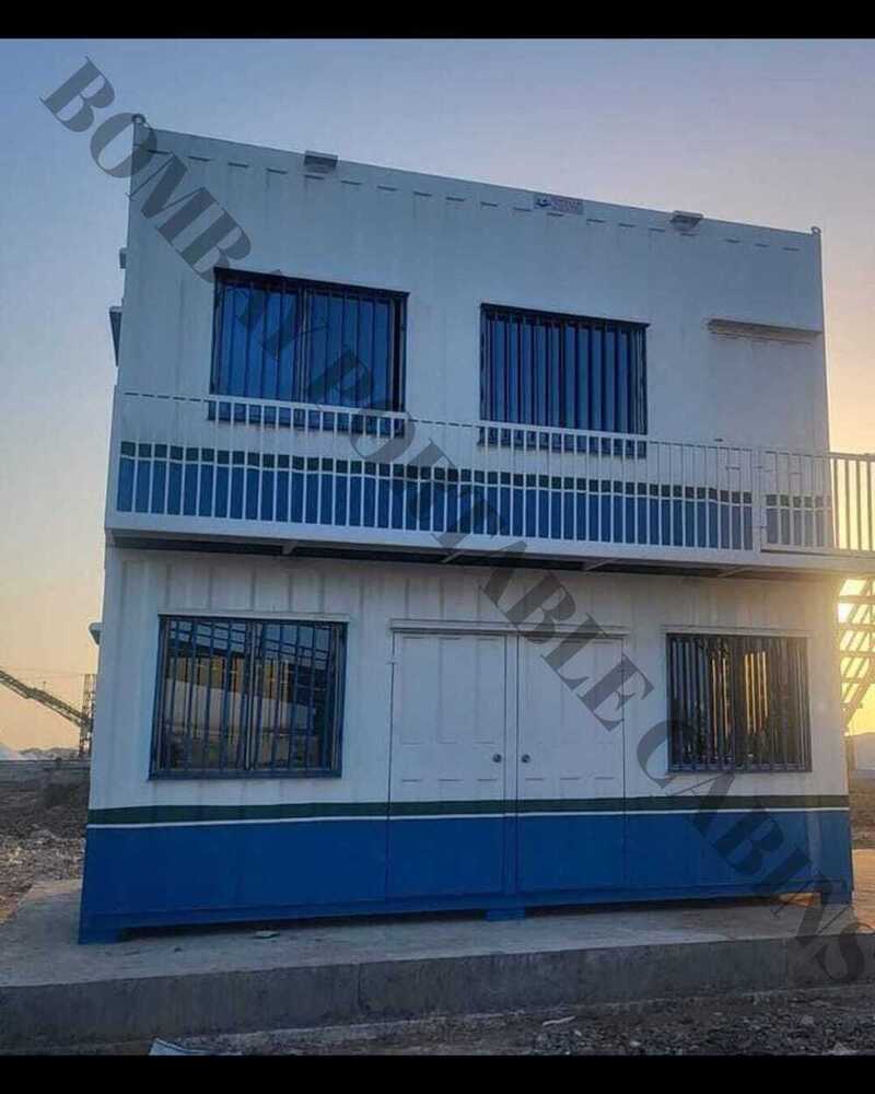 Double Store Portable Cabin - Color: White