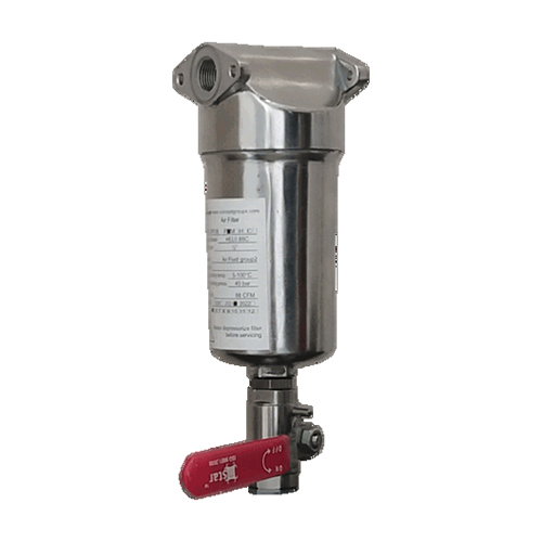 441 Cfm High Pressure Air Line Filter - Color: Silver
