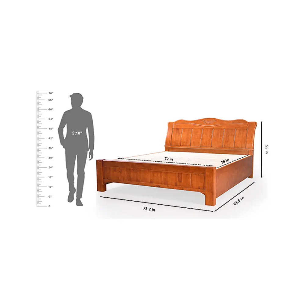 Royaloak Almore King Bed With Storage - Bd3306-6 - Assembly: Carpenter Assembly