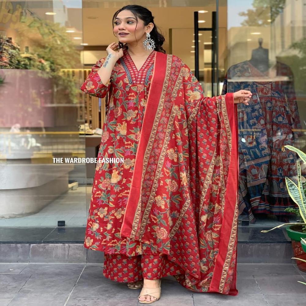 Ladies Anarkali Suit - Color: Multi Color