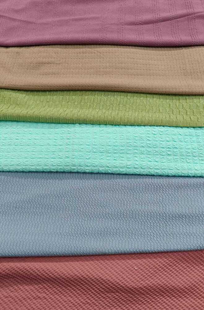 Poly Spandex Jacquards Garment Fabric - Color: Multicolor