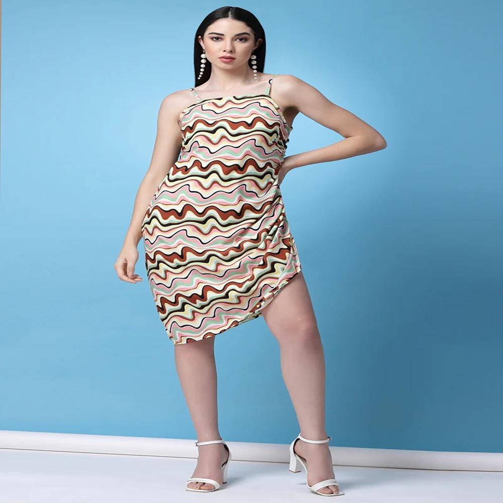 Multicolor Printed Outcast Mini Dress - Ethnic Region: Indian