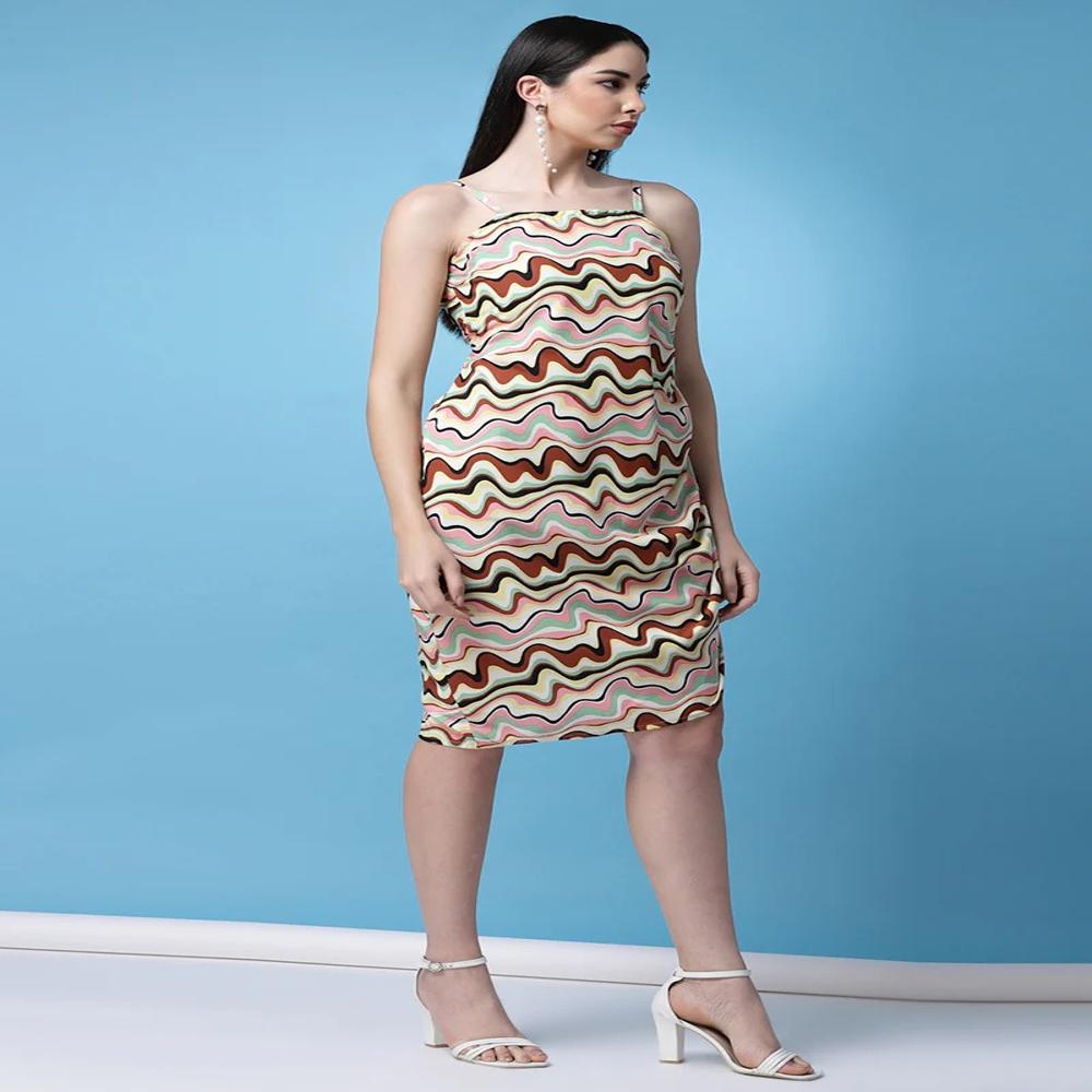Multicolor Printed Outcast Mini Dress