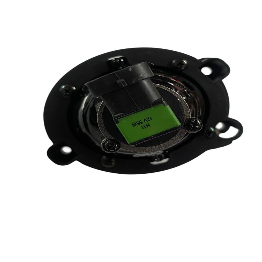 K D Projector Fog Lamp Set with Covers for Maruti Swift 2024-NOW, Black (WHITE HALOGEN BULB)
