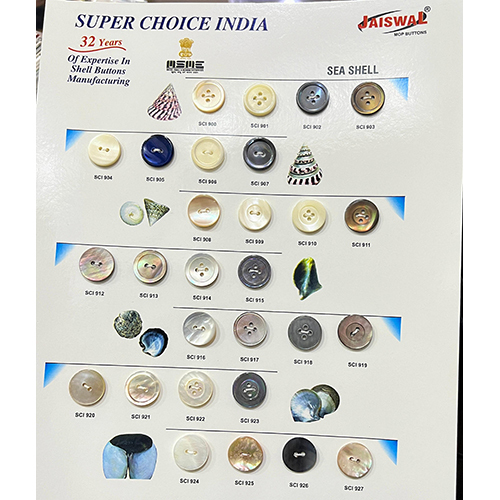 Sea Shell Buttons - Color: Multi Color