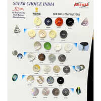 Sea Shell Coat Buttons - Color: Multi Color