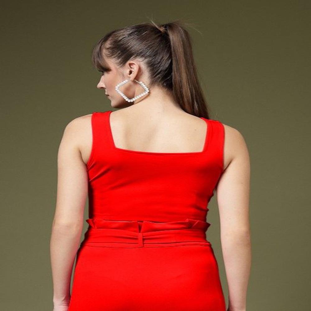 Sweetheart Neck Crop Top