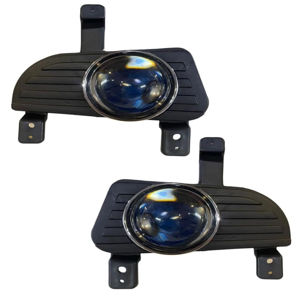K D Projector Fog Lamp Set For Mahindra Bolero Neo 2021-onwards With Cover Bracket (White Halogen Bulb)
