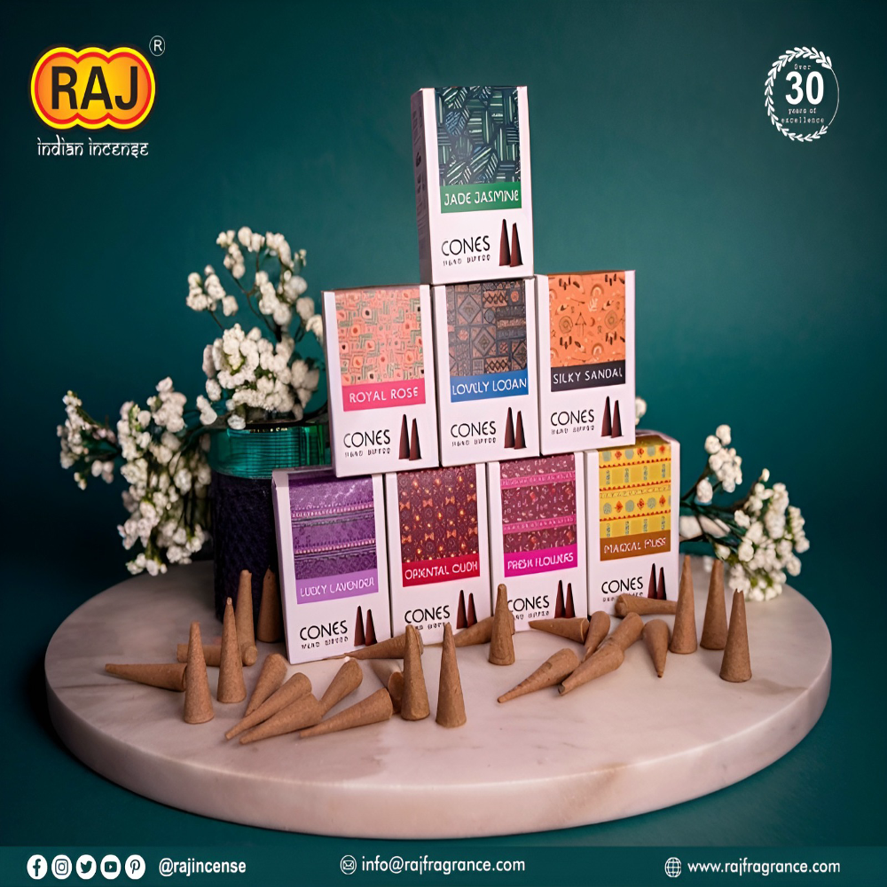 Silky Sandal Hand Dipped Incense Cones