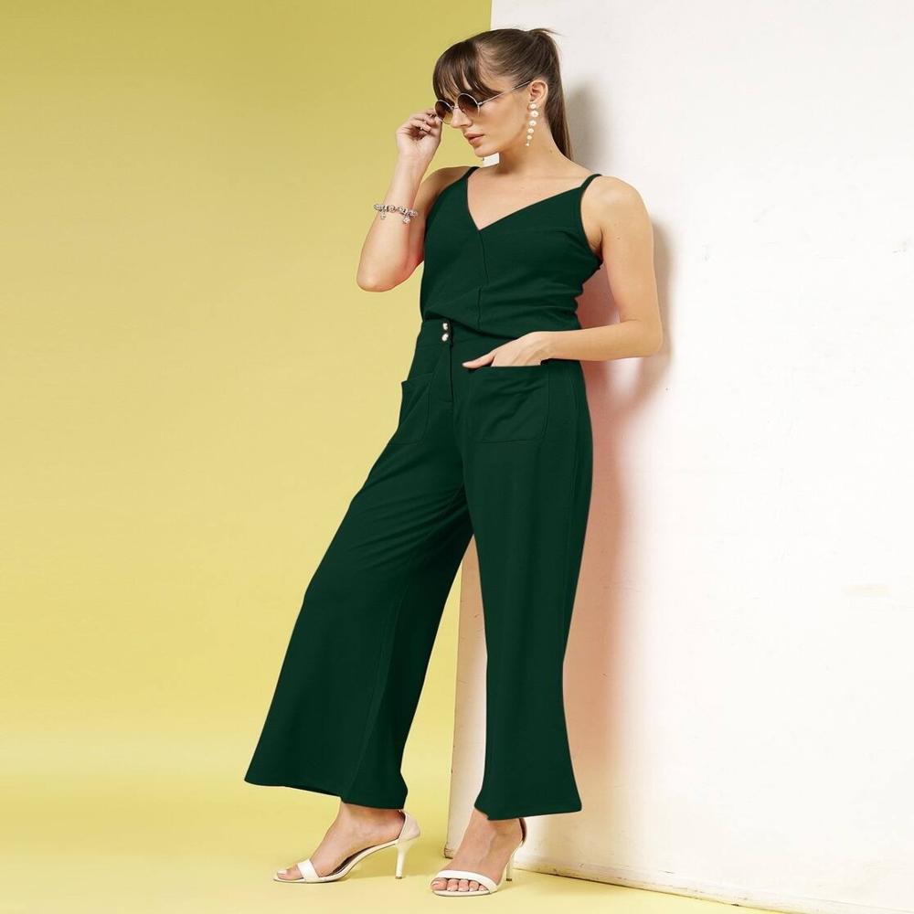 Solid Relaxed Regular Trousers , GREEN