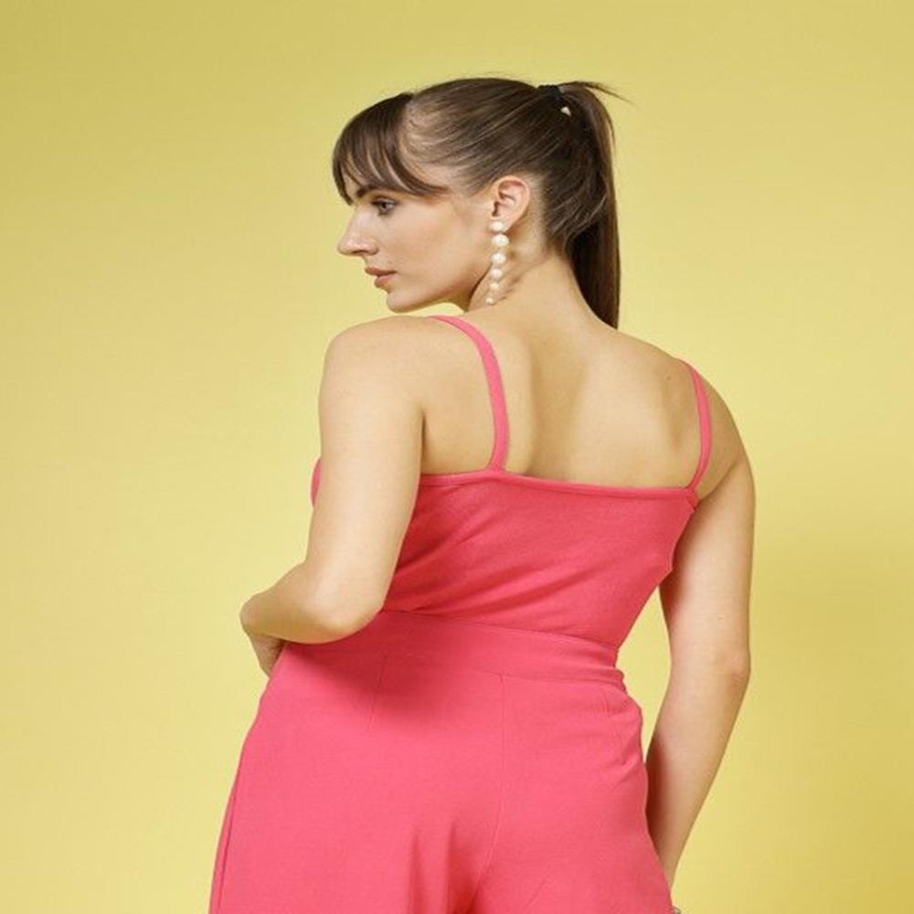 Relaxed Flared Trousers - Color: Pink