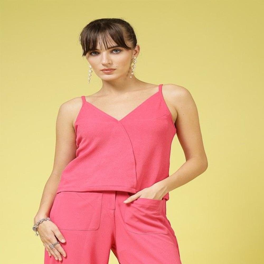 Relaxed Flared Trousers - Color: Pink