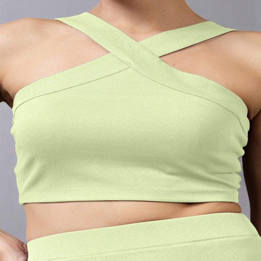 Cross Shoulder Straps Crop Top