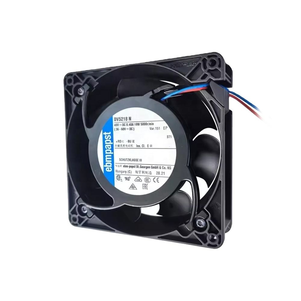ebmpapst DV5218N 48V DC 127x127x38mm 12738 0.395A 18.5W 5000RPM 2700m3/h Axial Flow Cooling Fan for Signal Transmitter