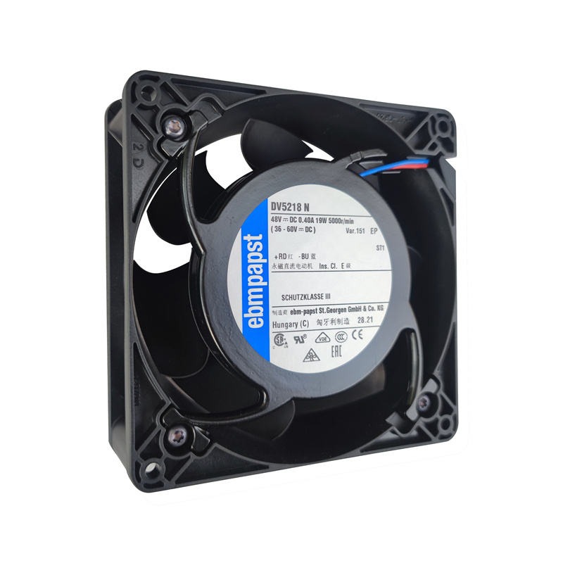 ebmpapst DV5218N 48V DC 127x127x38mm 12738 0.395A 18.5W 5000RPM 2700m3/h Axial Flow Cooling Fan for Signal Transmitter